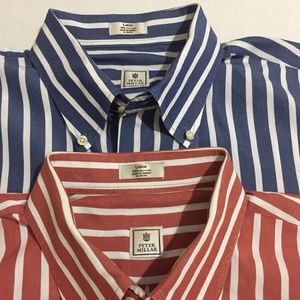 Lot 2 Peter Millar Oxford Collar dress shirts